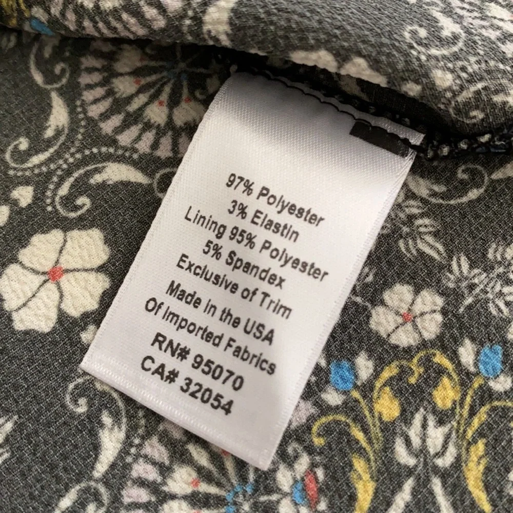 {NWT} Weston | Luella Boho Floral Medallion Print Shift Dress 8097 Black (L) - Picture 10 of 16